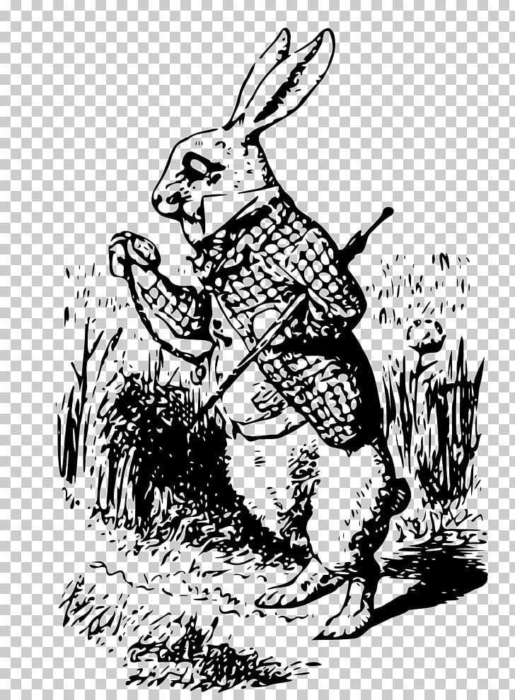 Alice In Wonderland Vintage Rabbit PNG clipart.