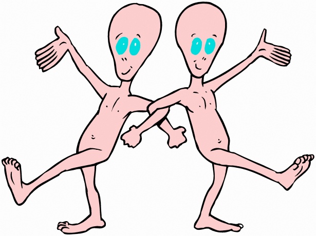 Space Aliens Dancing Free Stock Photo.