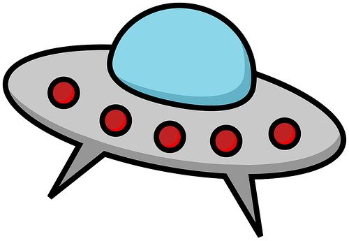 Flying Saucers Clip Art.