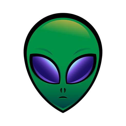 Alien head vector illustration.