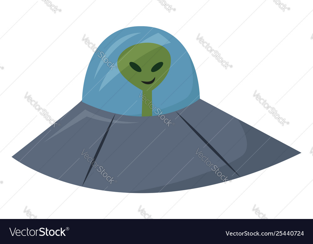 Clipart a ufo with an alien or color.