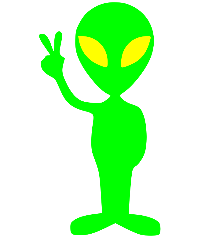 Green Alien Clipart.
