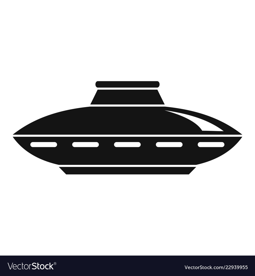 Alien ship icon simple style.