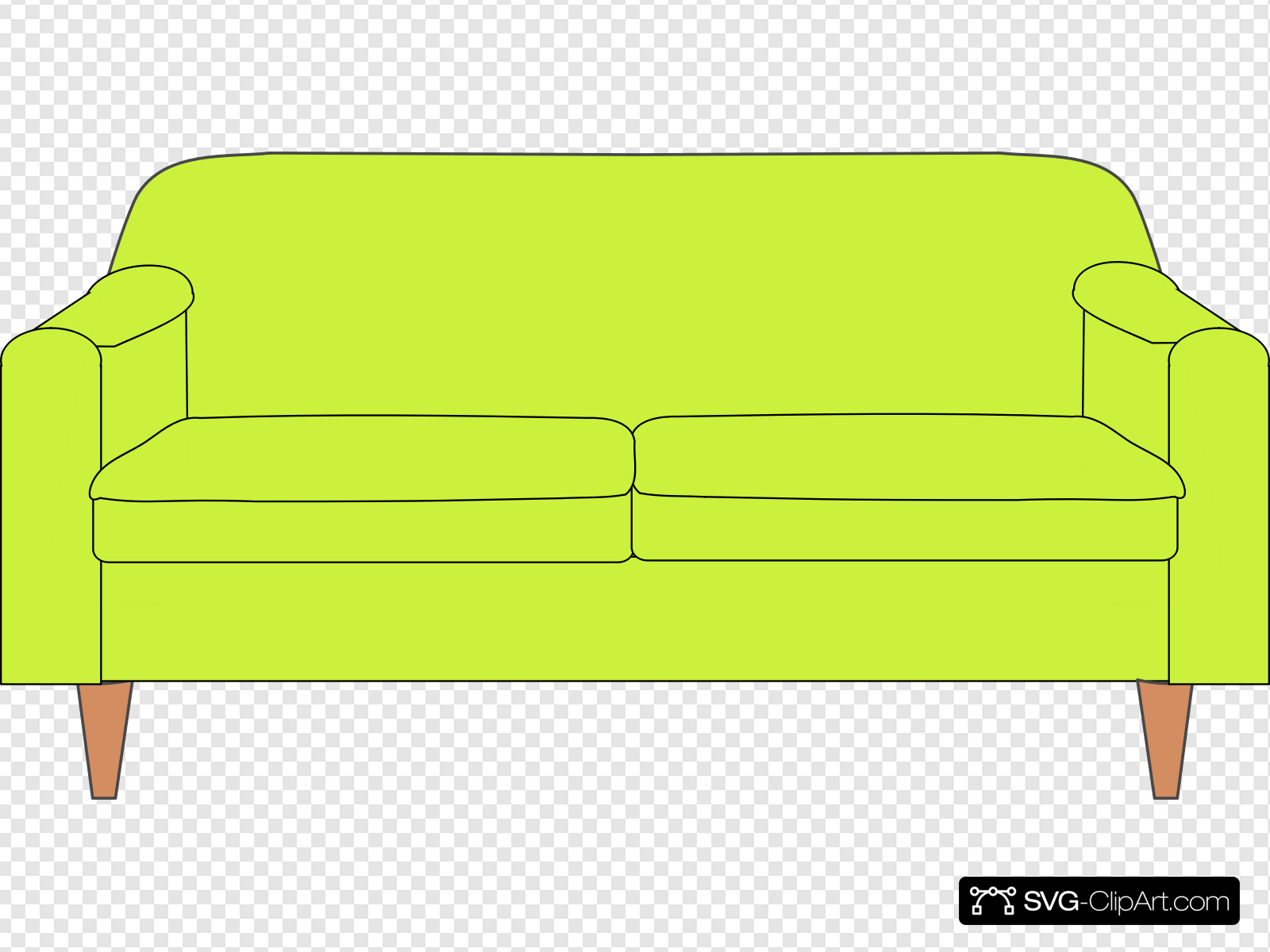 Neon Green Sofa Clip art, Icon and SVG.