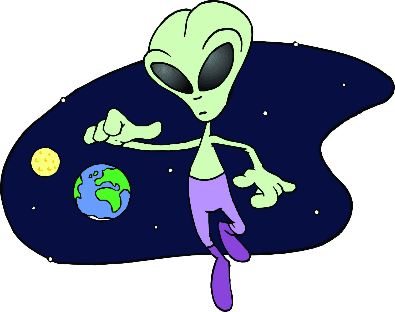 Cartoon Space Aliens.