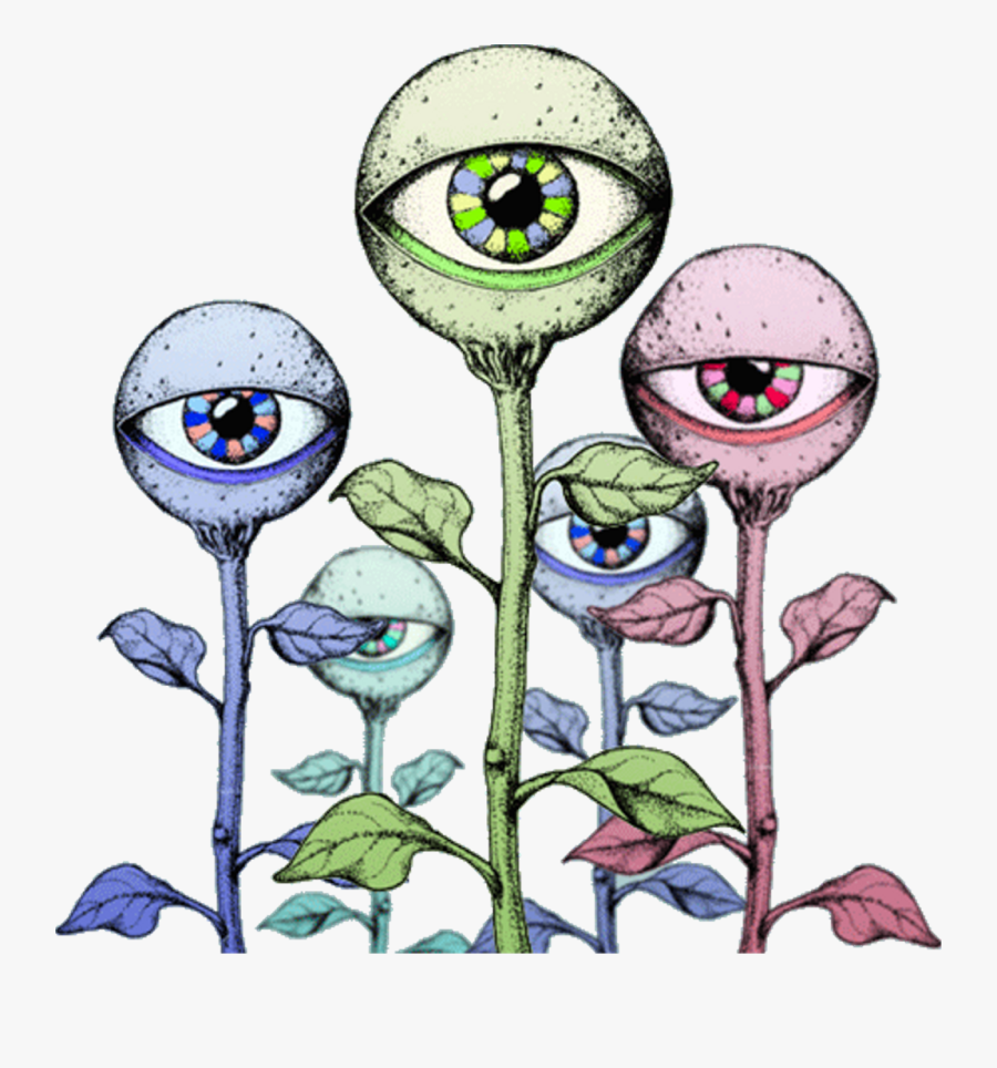 alien #eyes #trippy #hologram #hippy #flower #plant.