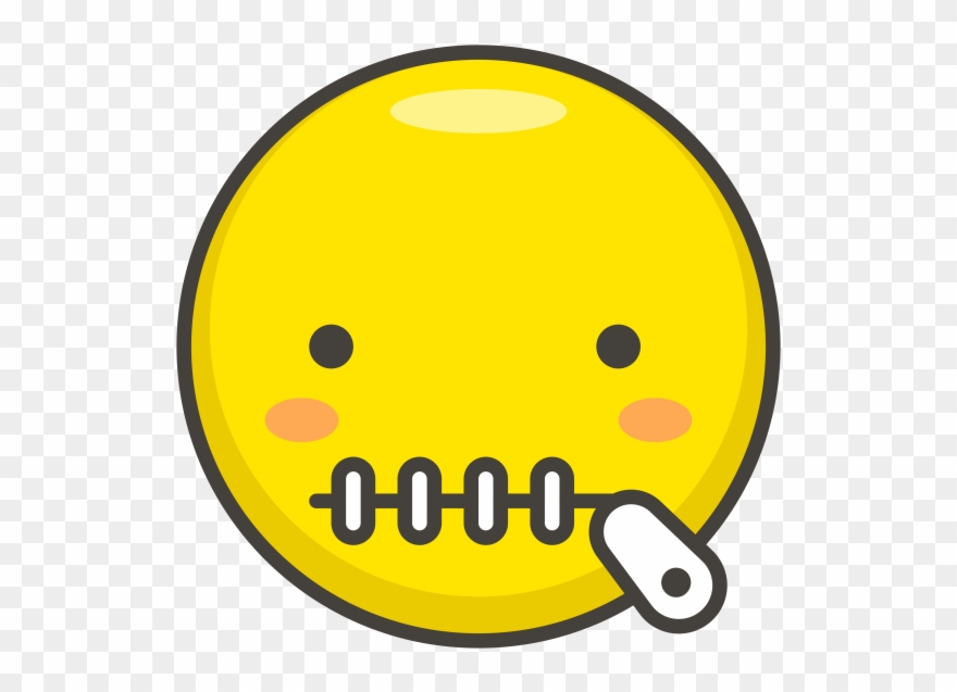 Zipper Mouth Face Emoji Clipart (#2293919).
