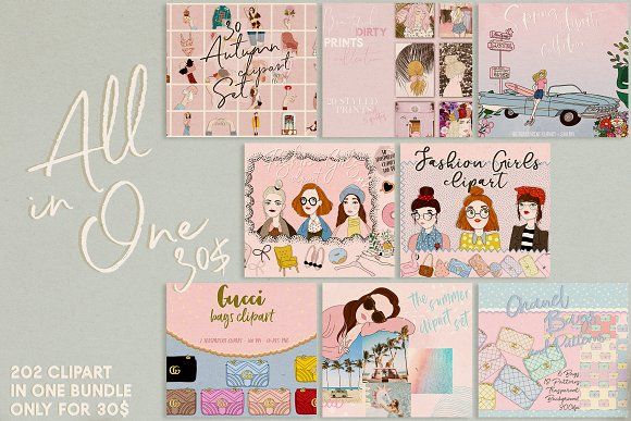 All in One Clipart Bundle by Ilenia\'s design on.