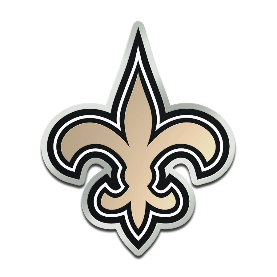 New Orleans Saints Metallic Freeform Logo Auto Emblem.