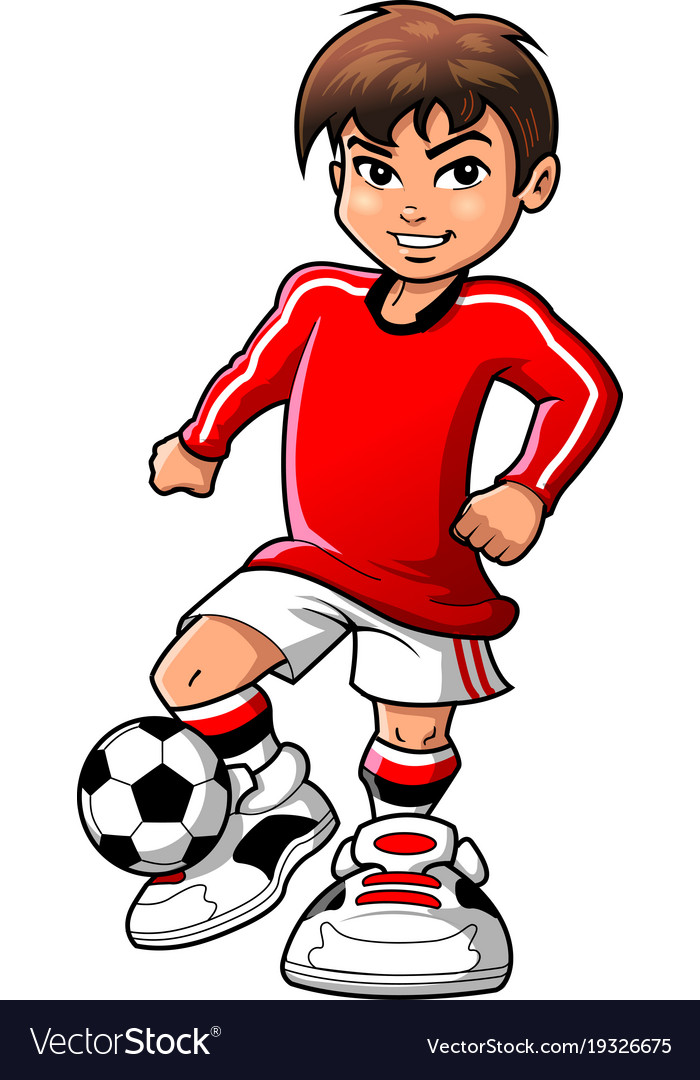 Soccer football player teen boy sports clipart.