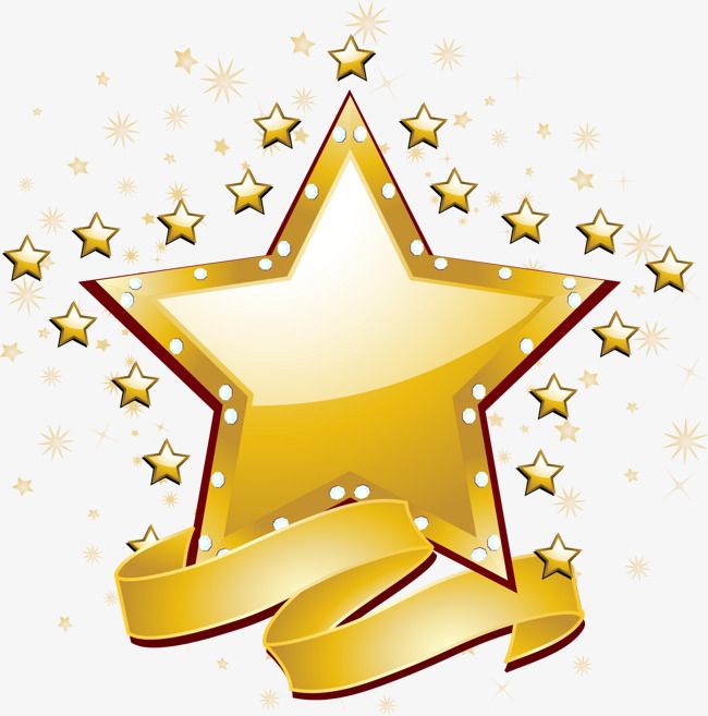 Gold Stars Vector Material in 2019.