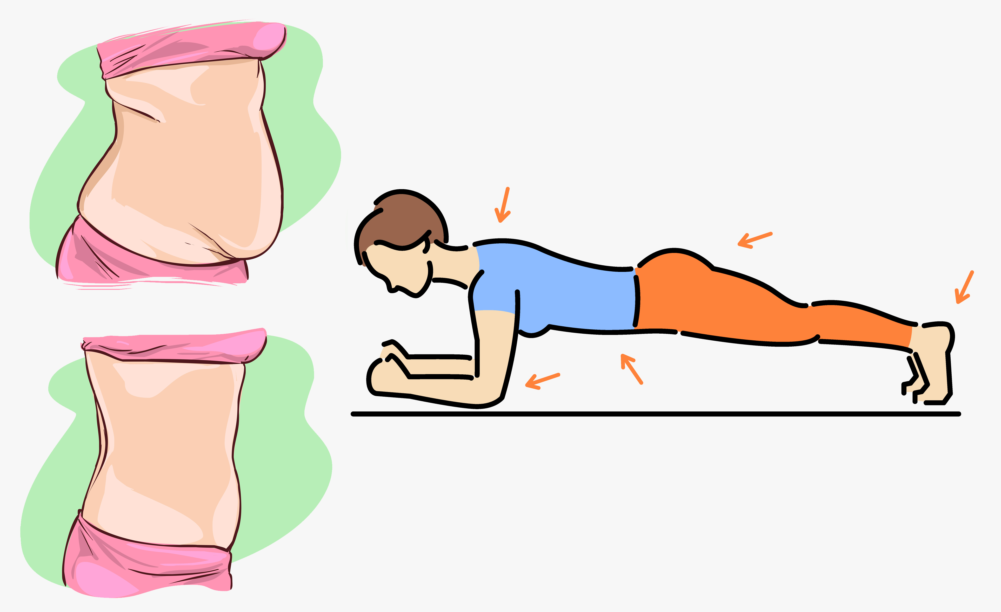 Plank Exercise Clipart.