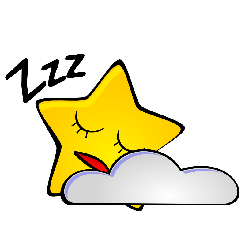 Sleeping In Bed Clipart.