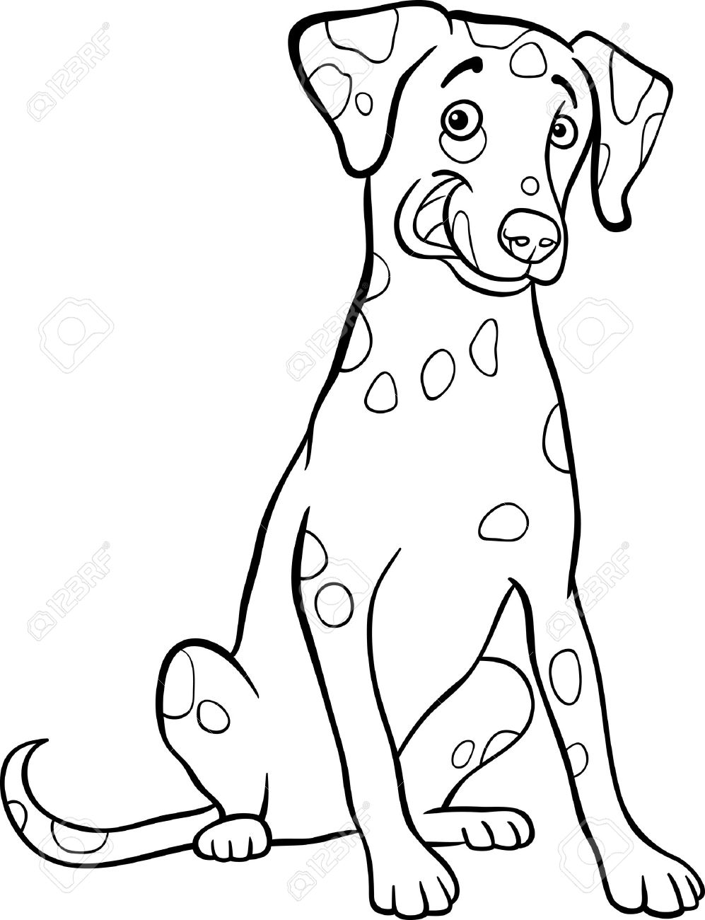 Dalmatian clipart black and white 2 » Clipart Station.