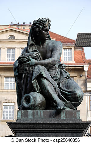 Stock Images of Archduke Johann Fountain, allegorical.