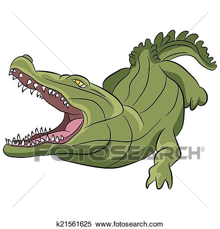 Alligator Cartoon Clipart.