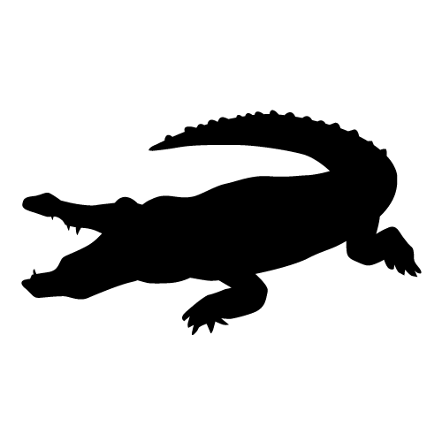 PNG Crocodile Black And White Transparent Crocodile Black.