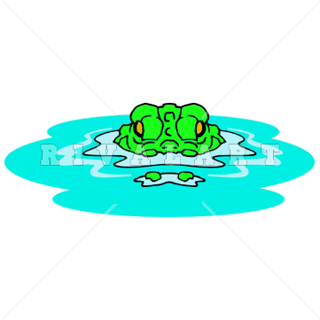 Alligator Clipart Water Skiing.