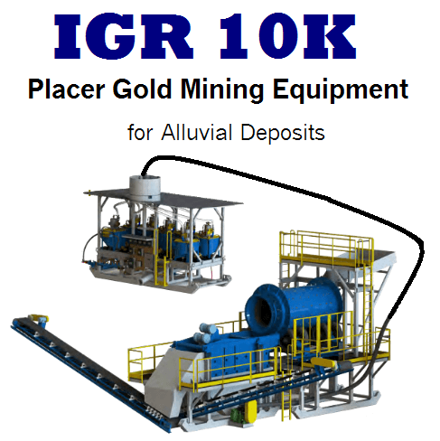 100 TPH Placer Gold Alluvial Plant.