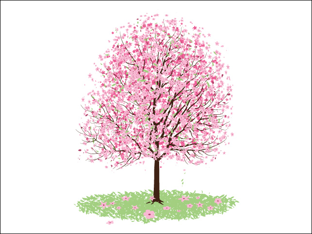 Clipart of apple blossom tree.