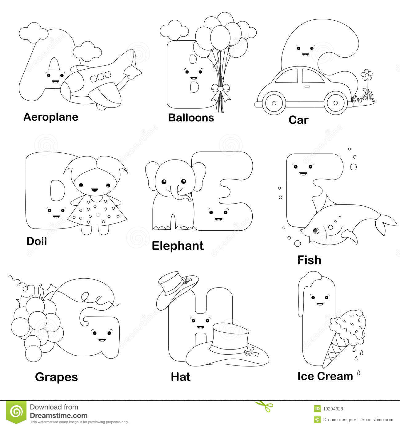 alphabet clipart coloring page 10 free Cliparts | Download images on