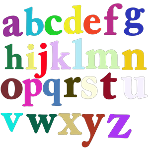 Lowercase alphabet clipart, cliparts of Lowercase alphabet.