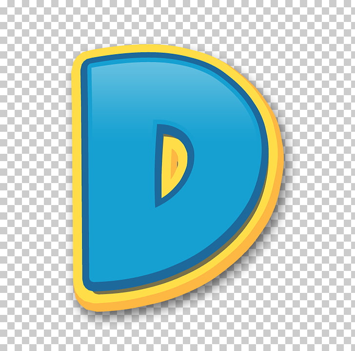 Patrol Letter Alphabet, others, blue and yellow D logo PNG.