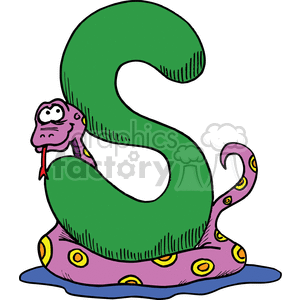 letter S clipart. Royalty.