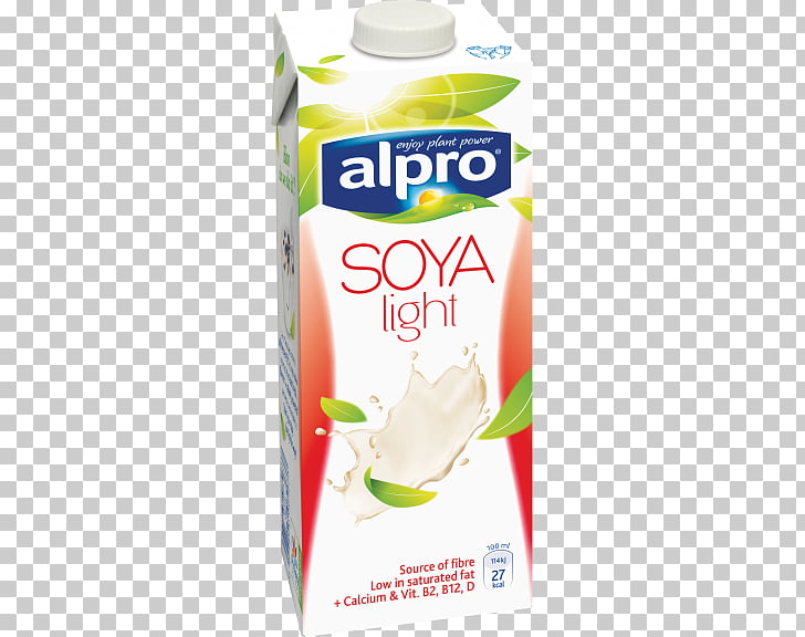 Soy milk Fizzy Drinks Alpro Soybean, Drink packaging PNG.