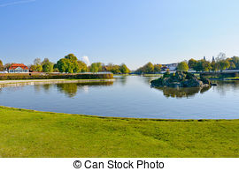 Stock Photography of Alpsee lake at Hohenschwangau near Munich in.