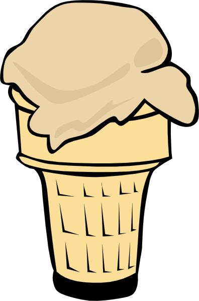 Ice Cream Cone (1 Scoop) Clip Art at Clker.com.