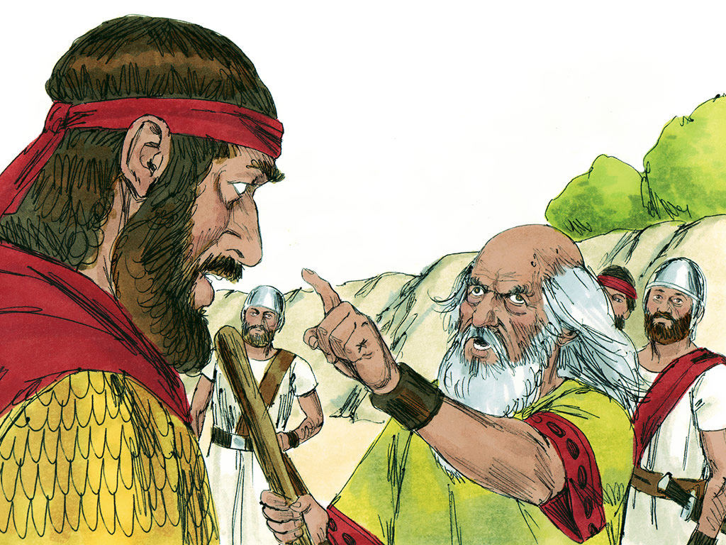 FreeBibleimages :: King Saul attacks the Amalekites :: King.