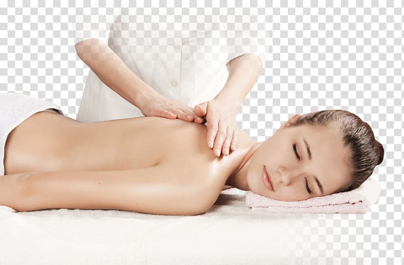 Person massaging woman lying on white surface, Amara Thai.
