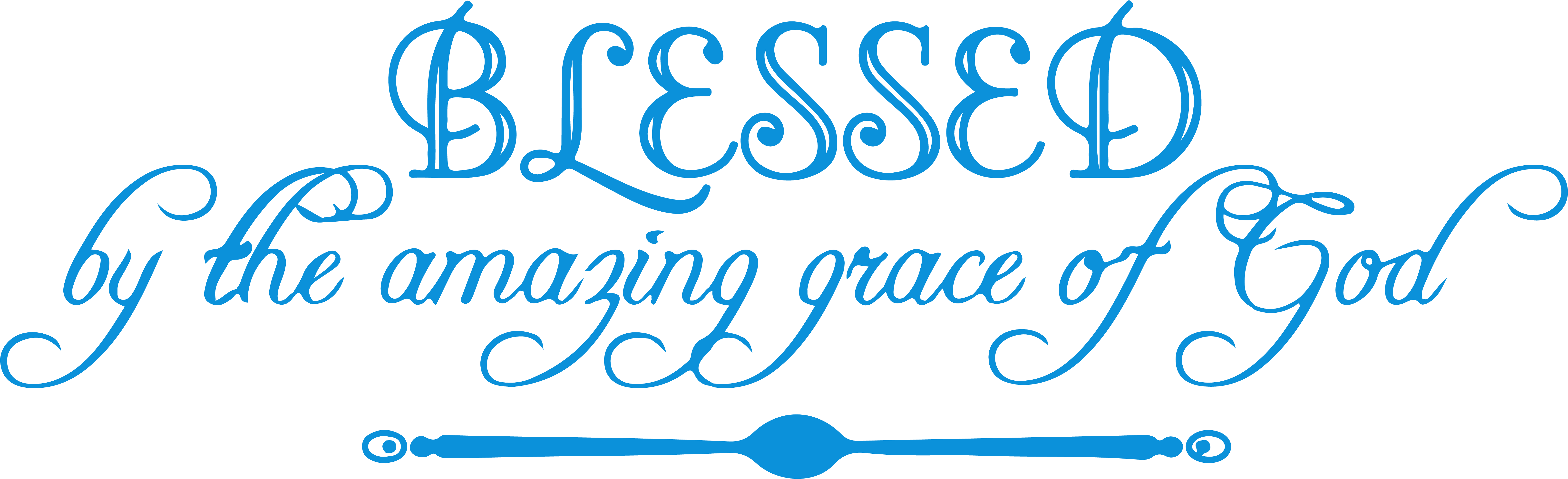 Blessed By The Amazing Grace Of God Vinyl Decal Sticker.