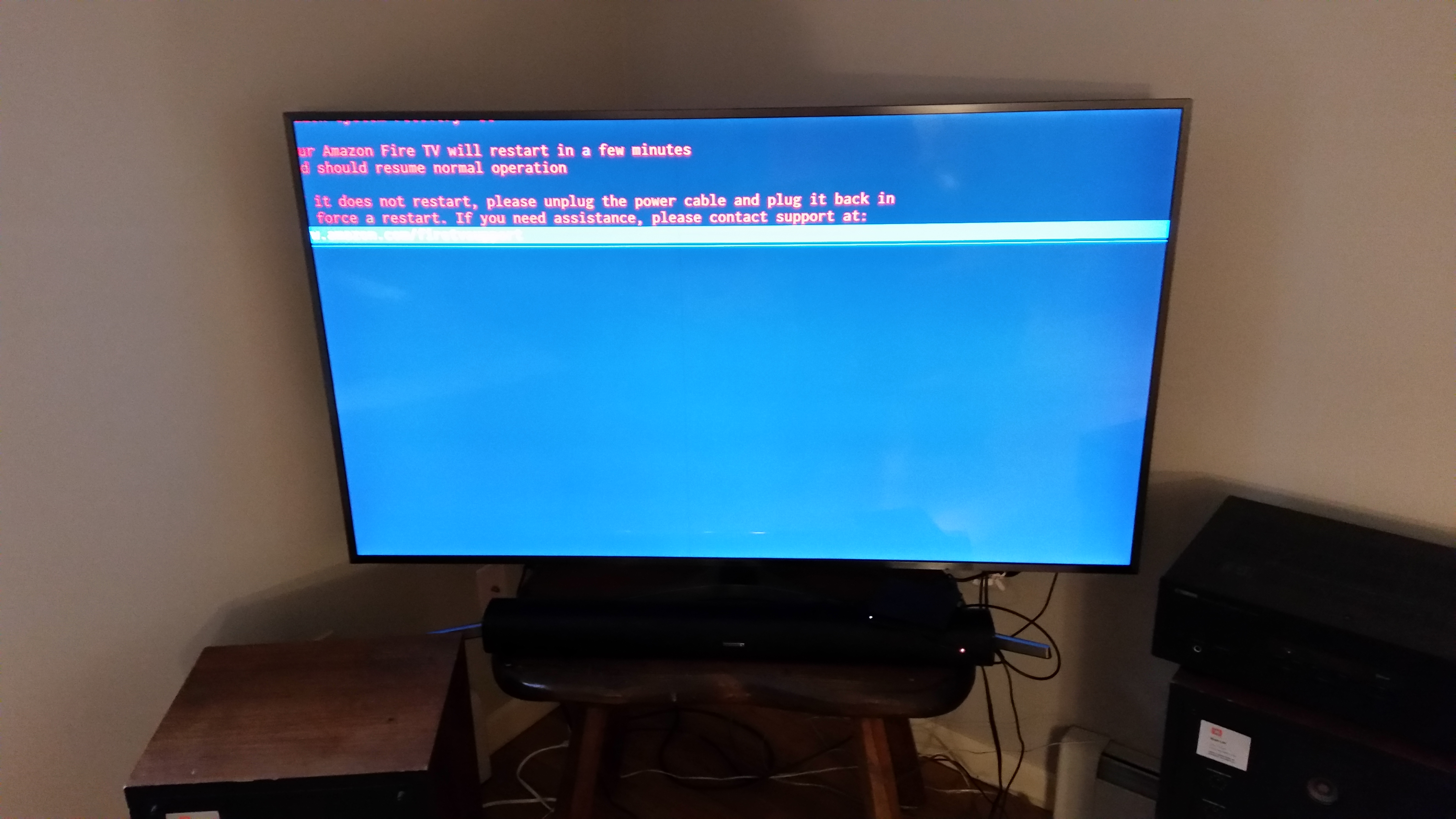 Fire TV stuck on Blue Screen of Death.