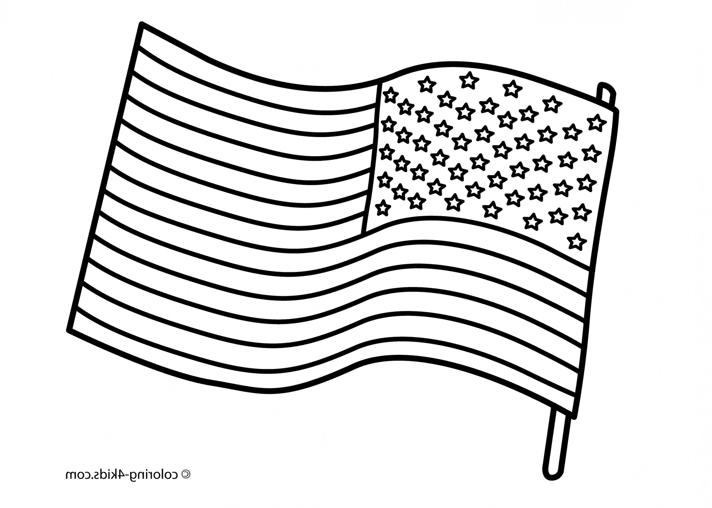 Black And White American Flag Clipart.