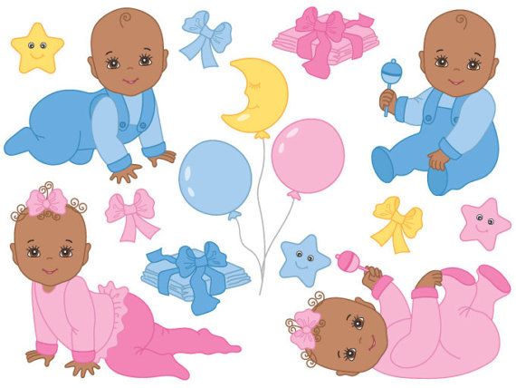 African American Baby Clipart.