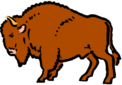 Native american buffalo clipart free silhouette.