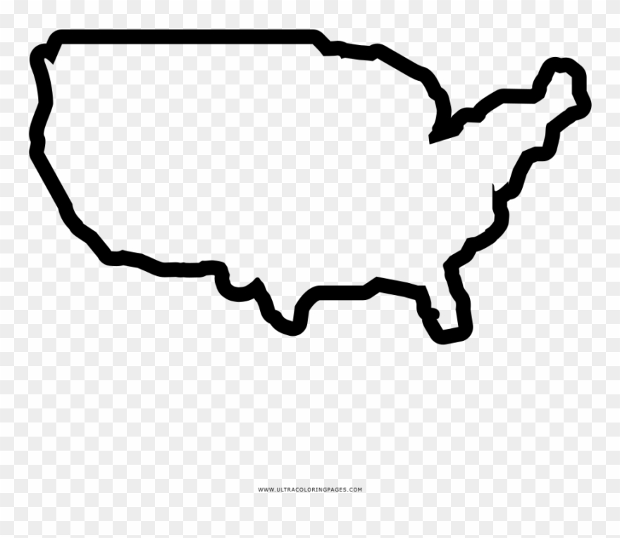 United States Map Coloring Page.