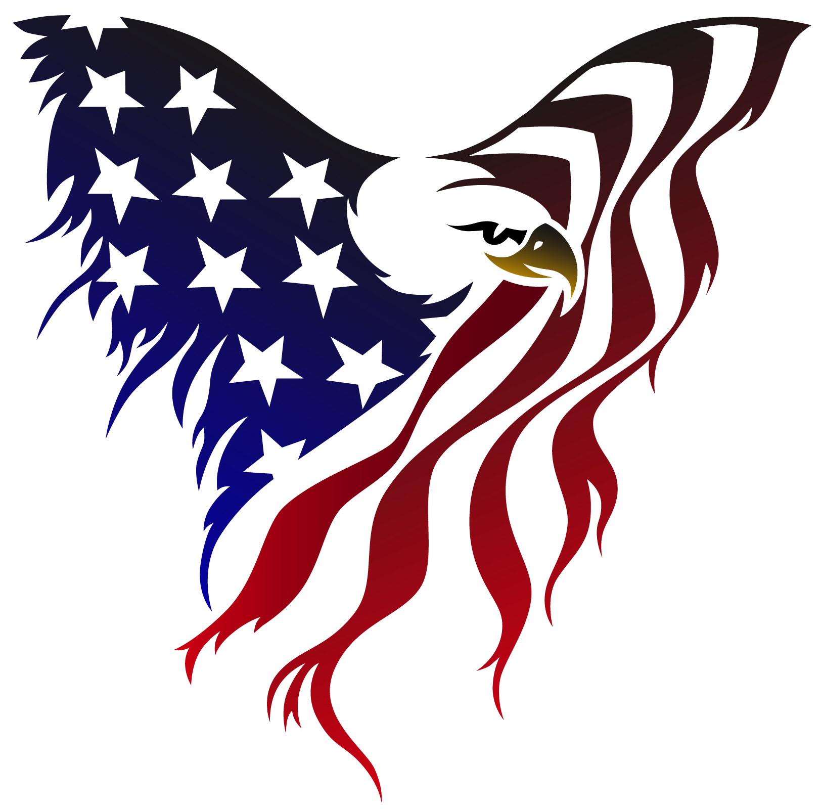 Eagle American Flag Clipart.