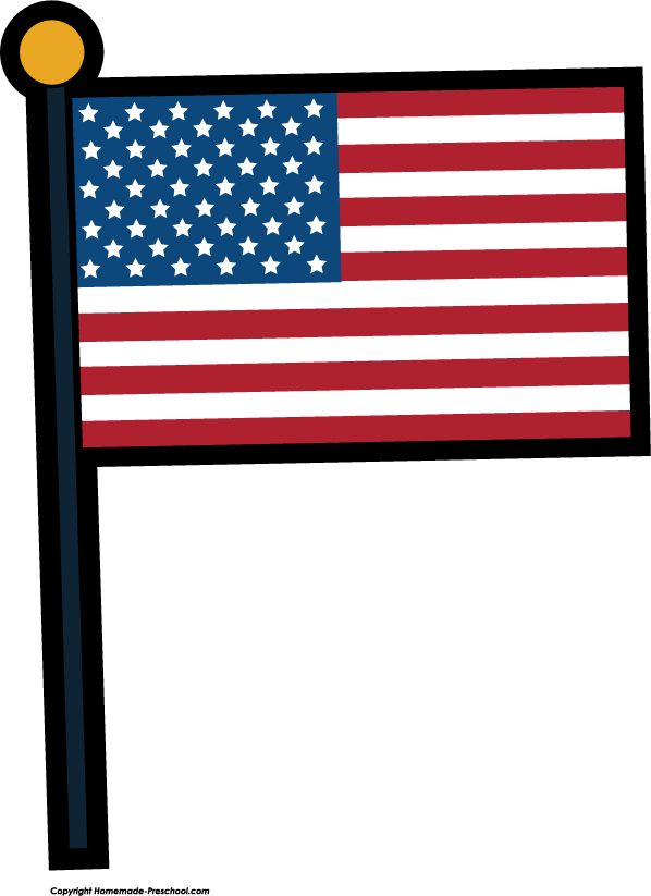 Free American Flags Clipart.