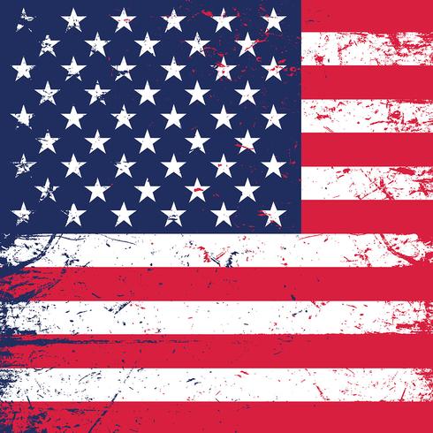 Grunge American flag background.