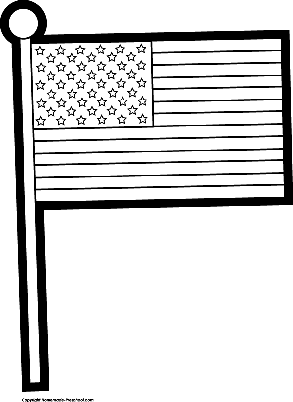 Free American Flags Clipart.