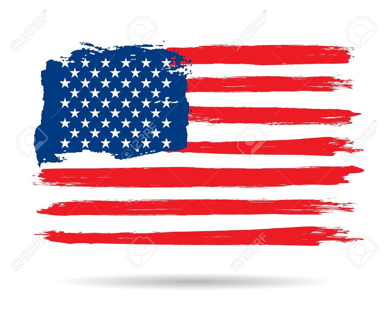 American Flag Vector Clipart.