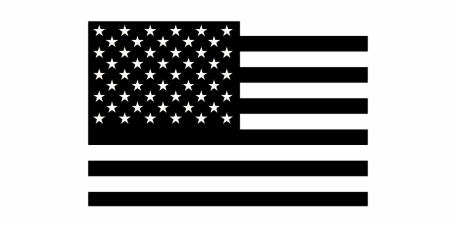 Usa Flag Black And White Png.