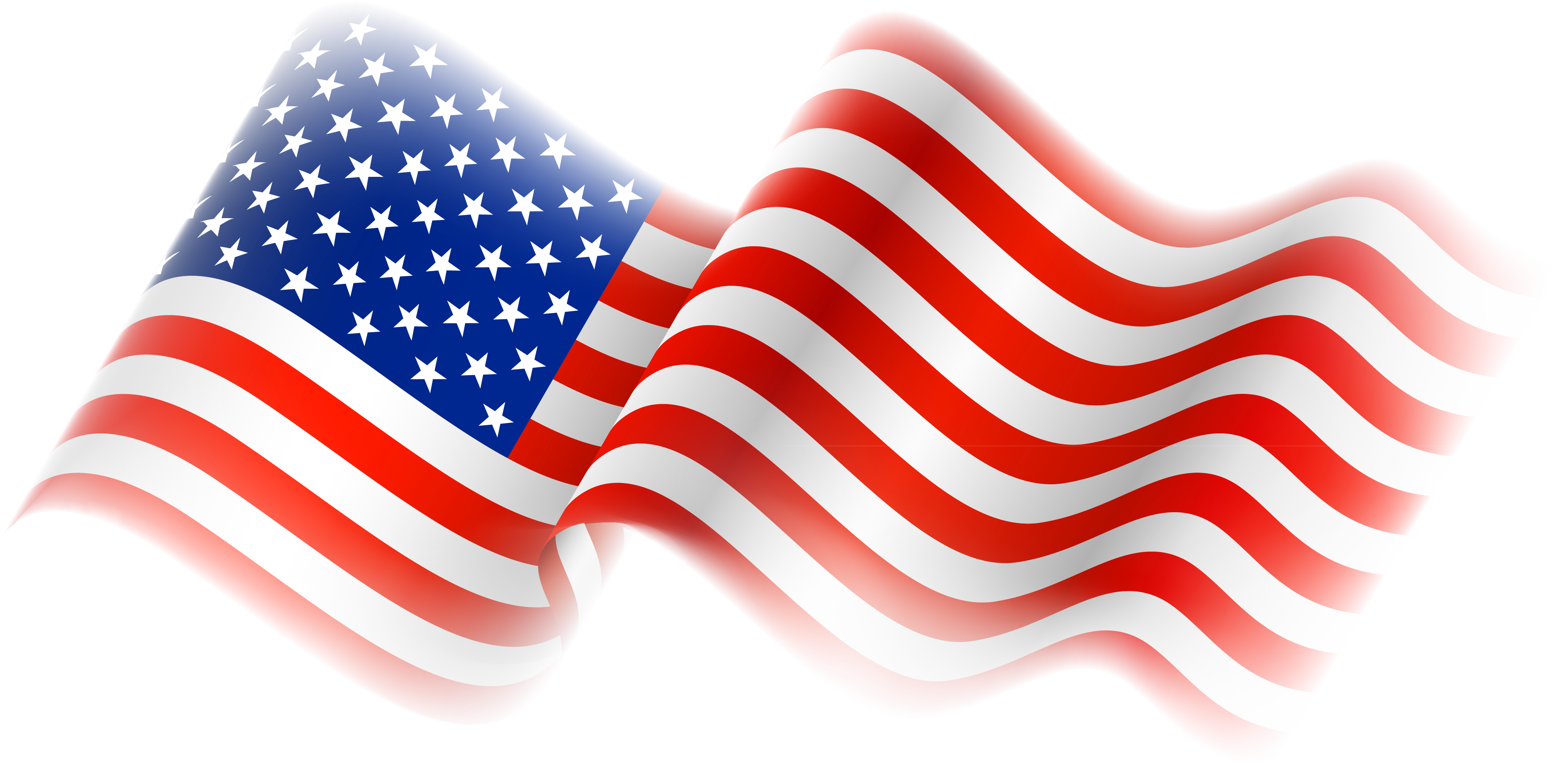 American Flag Ribbon Clipart Transparent Background.