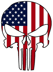 American Flag Skull Clipart.
