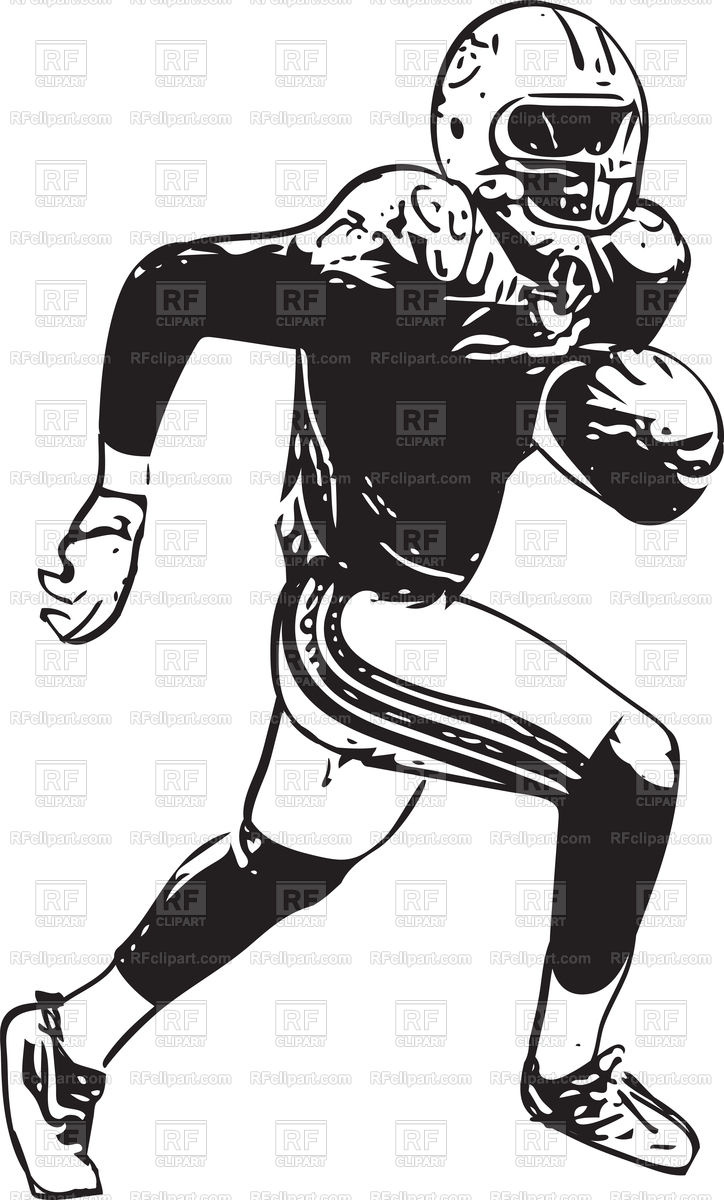 American football player Stock Vector Image.