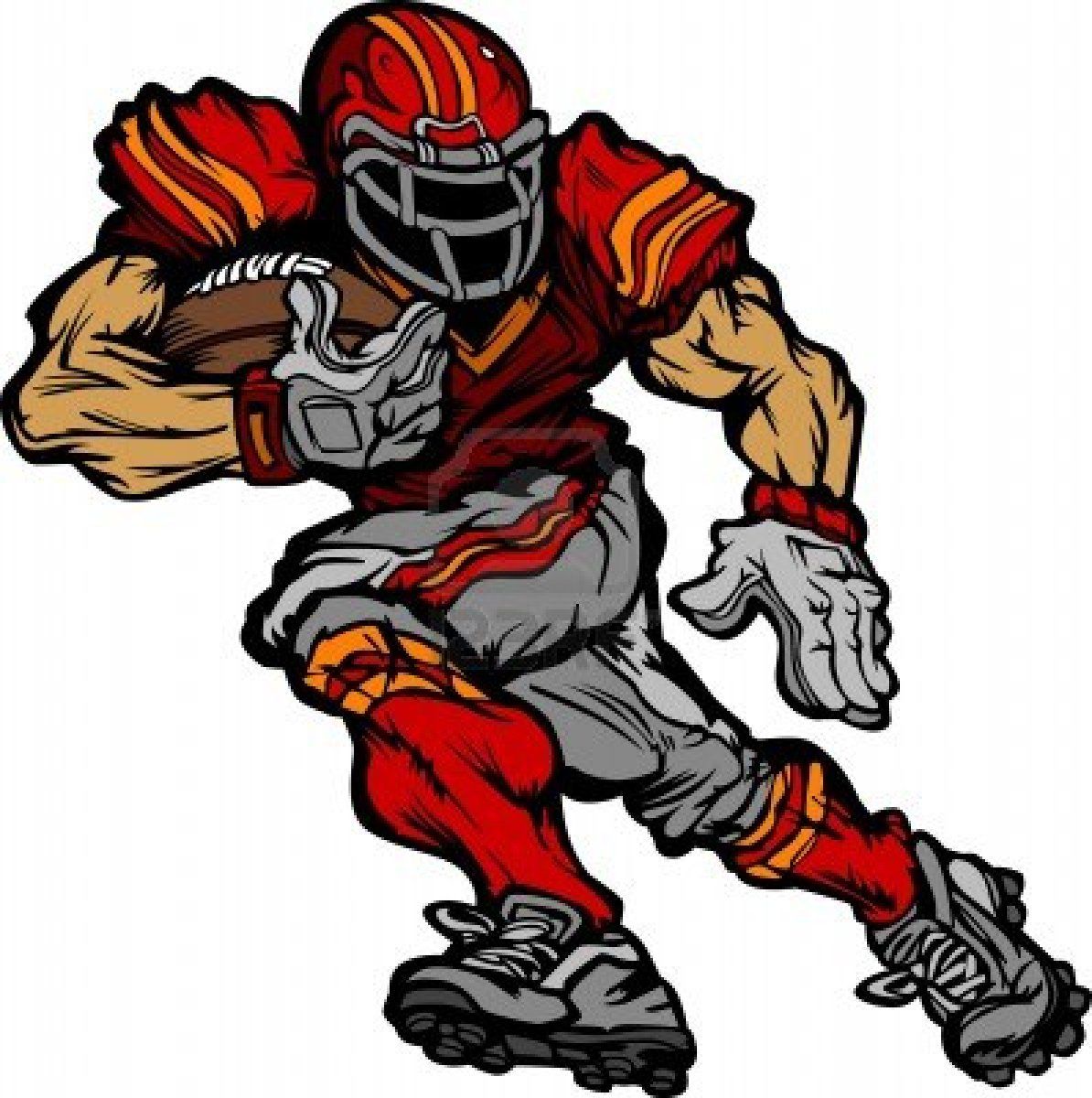 Mean Football Player Clipart.