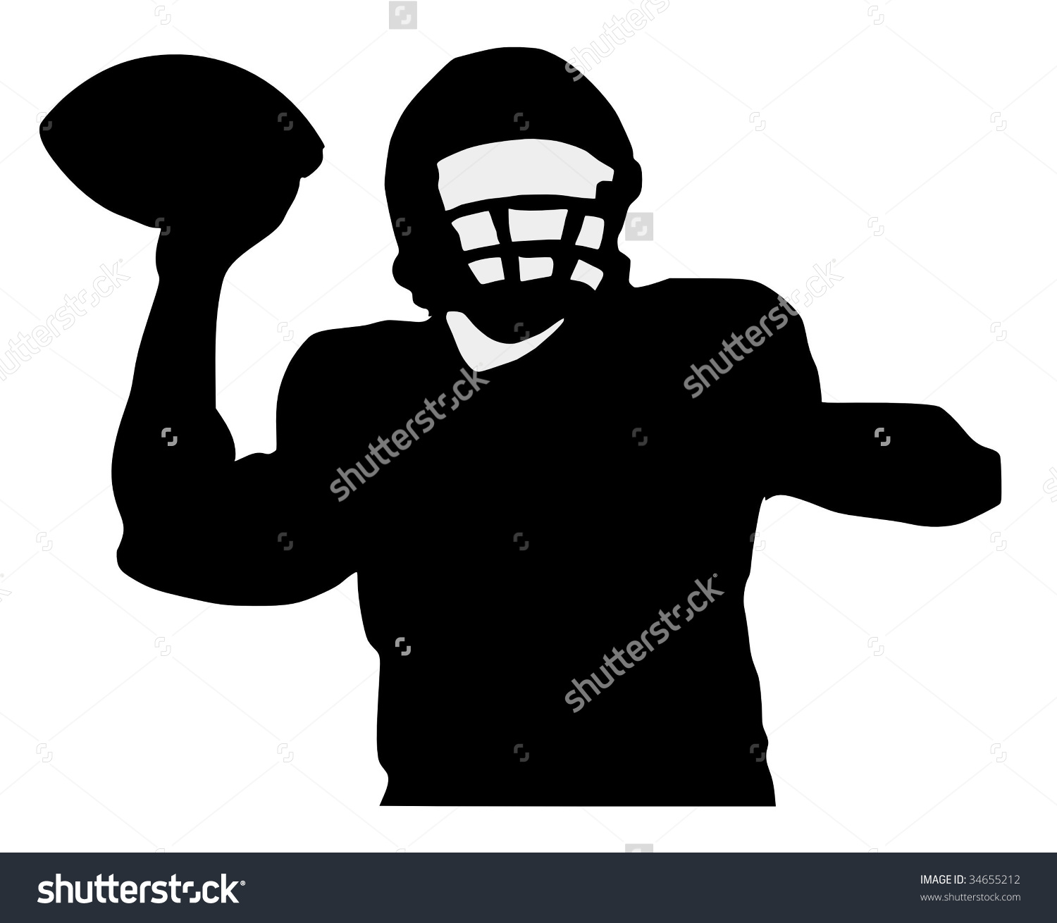 american football quarterback silhouette clipart 20 free Cliparts